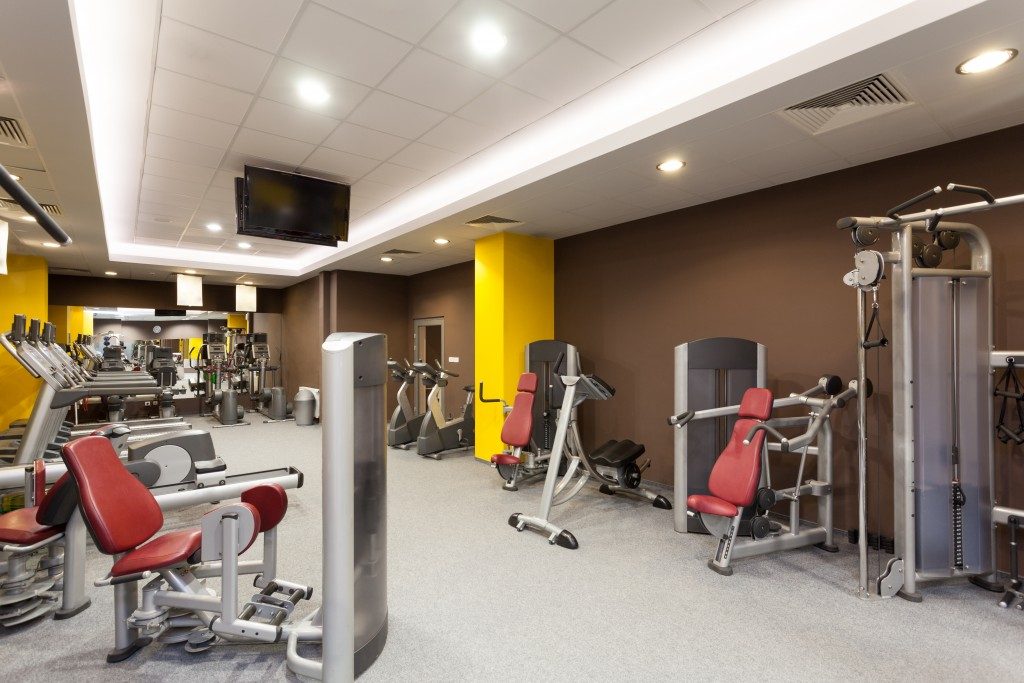 Contemporary gym interior with a special equipment