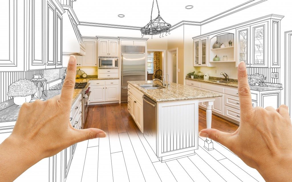 person trying to picture the kitchen renovation