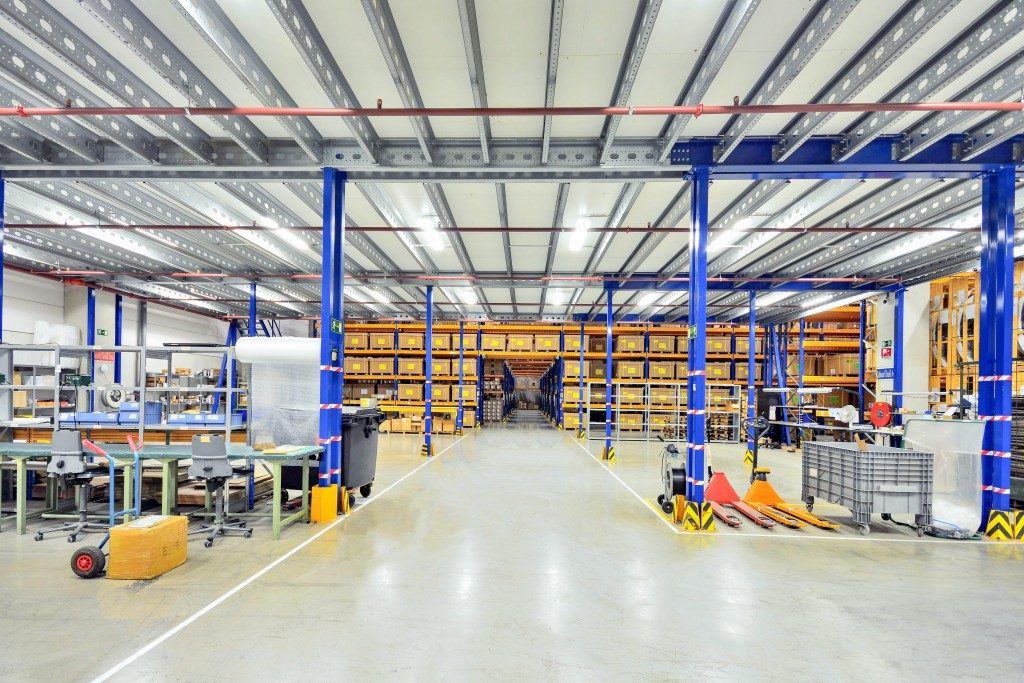 huge warehouse interior