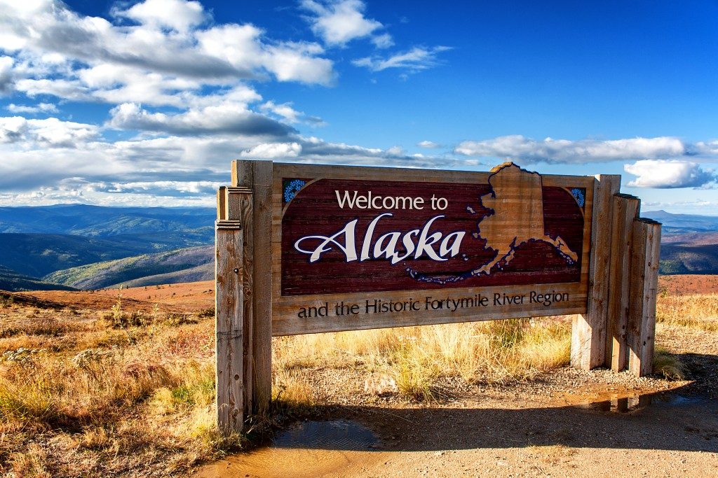 welcome to alaska signage