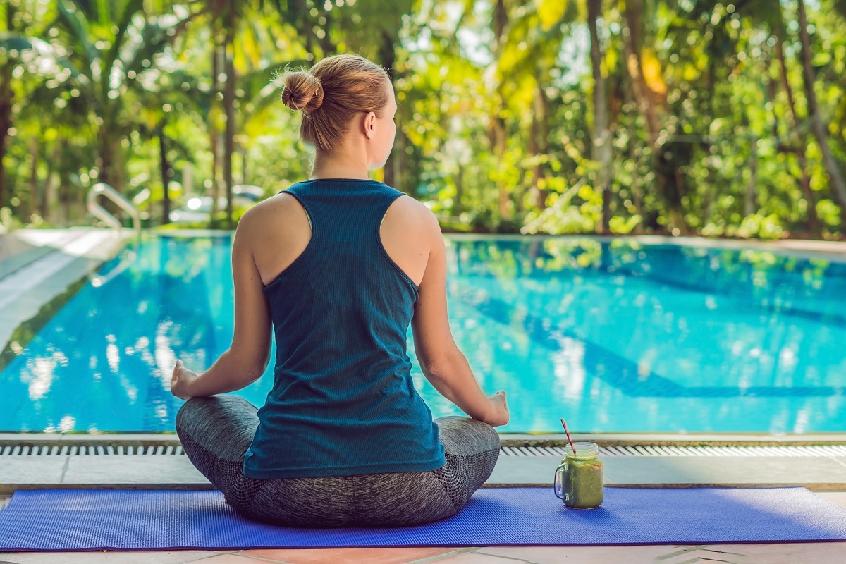 woman meditating