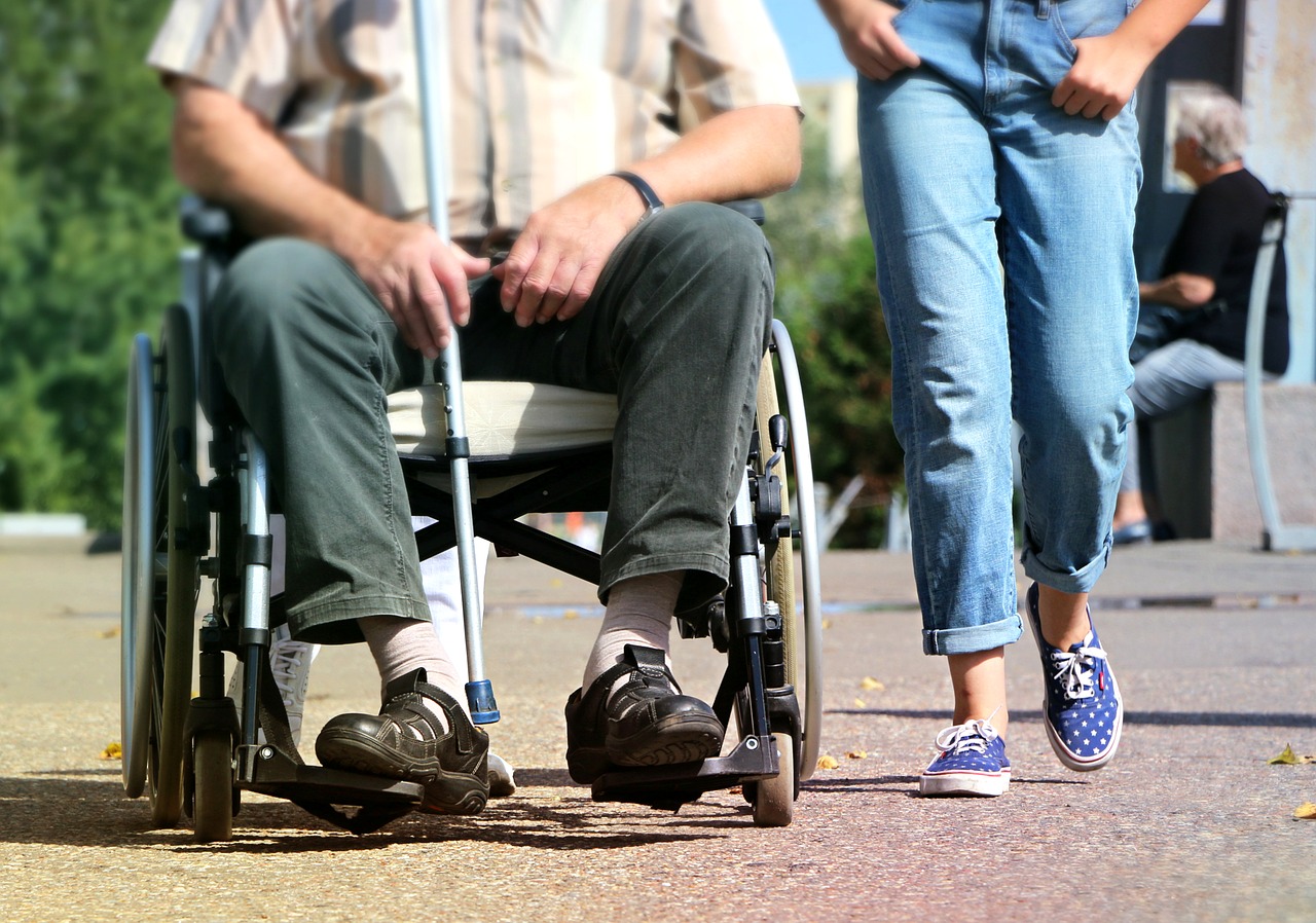 man on a wheelchair