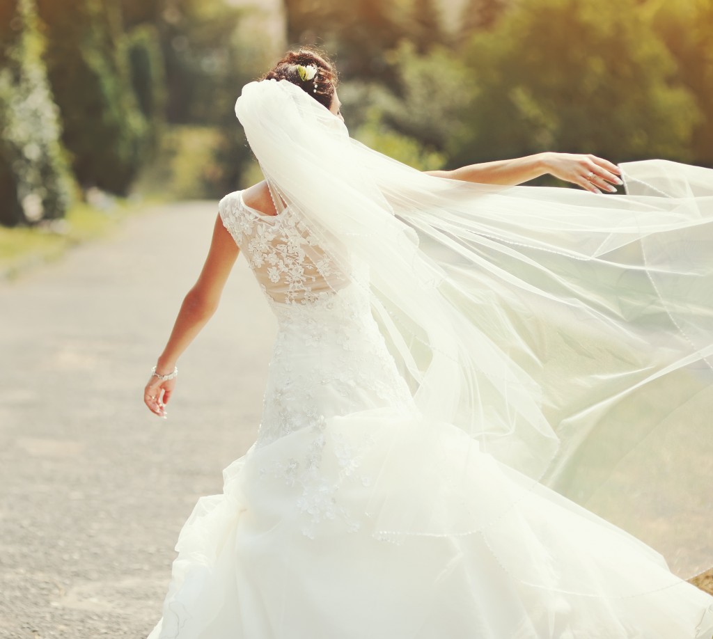 woman wearing wedding dress