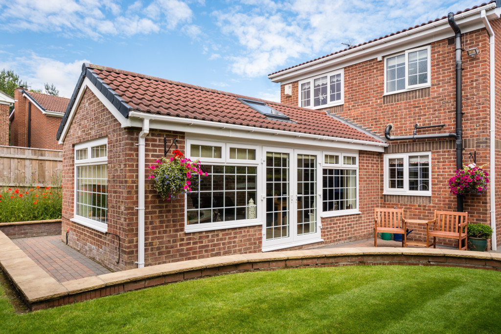 a sunroom of a house