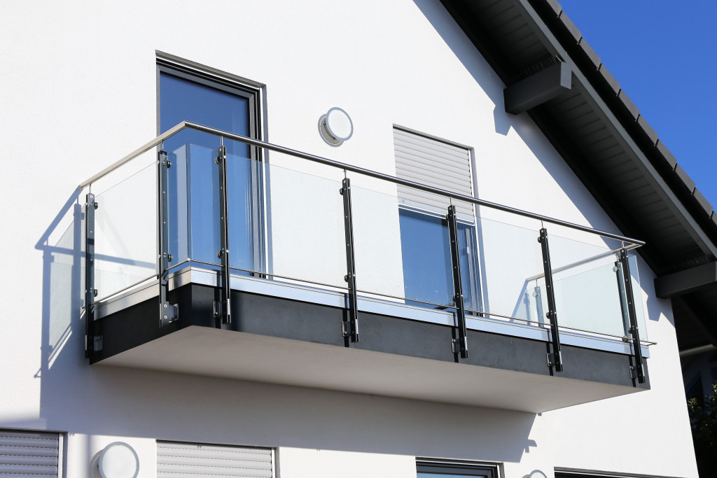 balcony on a modern house
