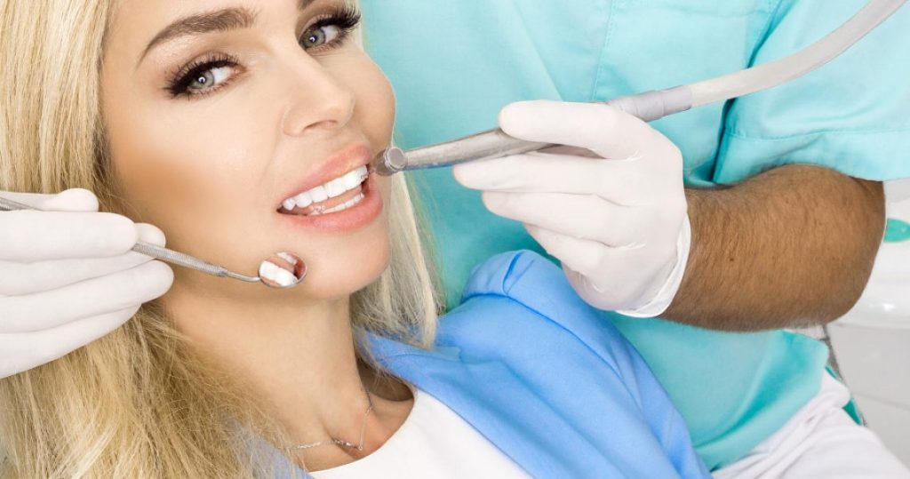 woman at a dental appointment
